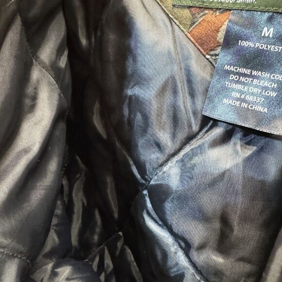 Trail Crest Jacket Men's Medium Camo Hooded Full Zip Hunting Warm - Picture 7 of 10